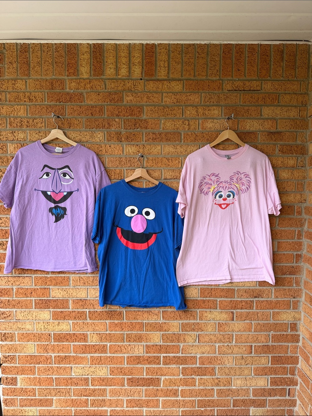 Sesame Street Character 5 Tshirt Bundle Bert Ernie Abby Grover Count Mens M-XL
